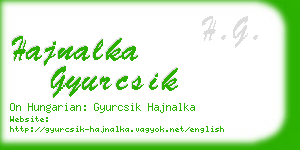 hajnalka gyurcsik business card